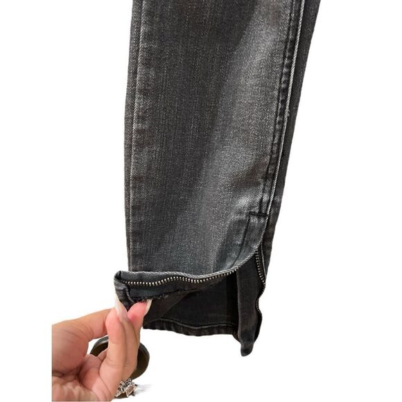 Pistola Distressed Slim Zip Ankle Charcoal Jean - Picture 4 of 6